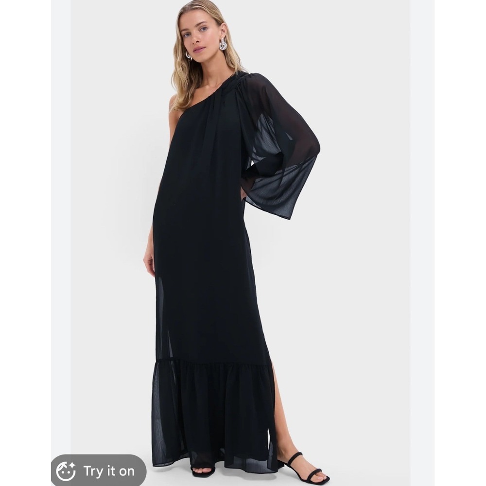 Pomander Place Black Marisol Gown One Shoulder Maxi Dress XL Y24979T Tuckernuck
